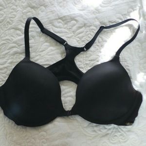 NWOT Calvin Klein front clasp black bra 36B